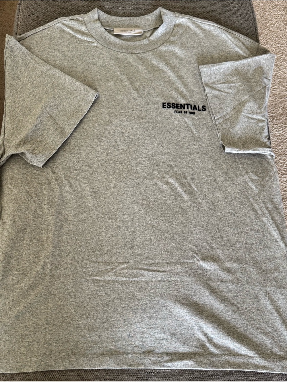 Fear of God Essentials Short Sleeve T-Shirt in Heather Gray